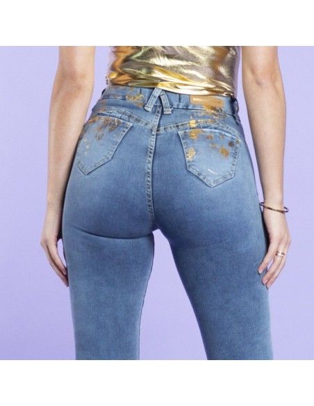 Jeans  Skinny  3356-00 foil dorado SARAH