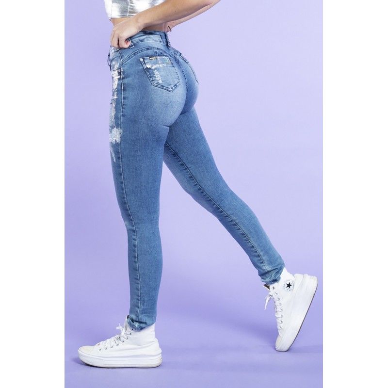 Jeans  Skinny  3356-01 Foil Plata 2