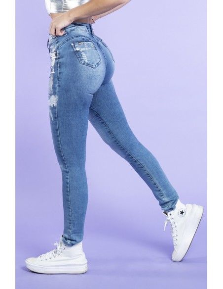 Jeans  Skinny  3356-01 Foil Plata