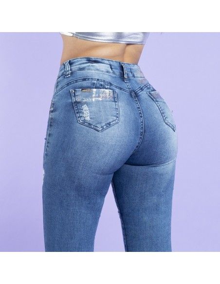 Jeans  Skinny  3356-01 Foil Plata