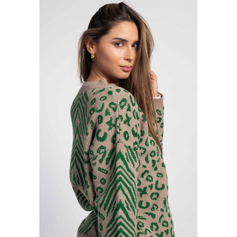 CHALECO CON ESTAMPADO VERDE