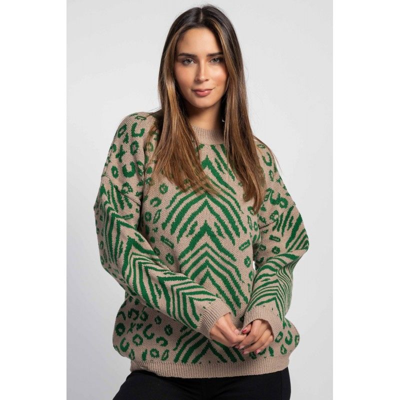 CHALECO CON ESTAMPADO VERDE