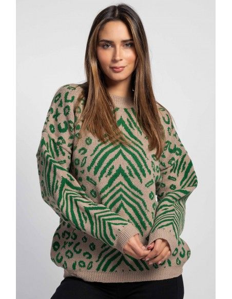 CHALECO CON ESTAMPADO VERDE