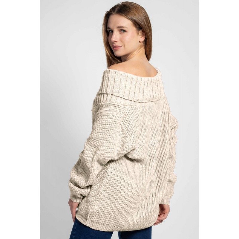 CHALECO CRUZADO BEIGE