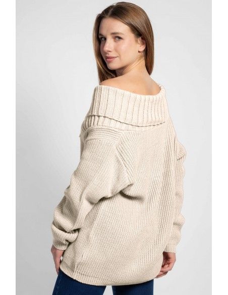 CHALECO CRUZADO BEIGE
