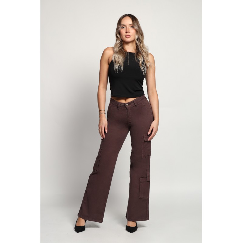 Jeans Palazzo Cargo 3846-04 otoño invierno