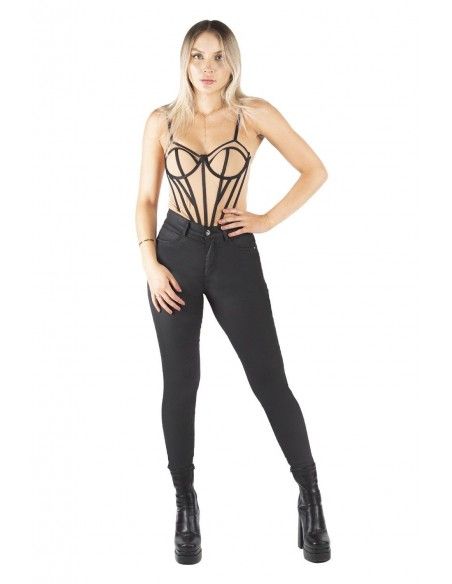 Jeans Skinny Eco cuero 3898