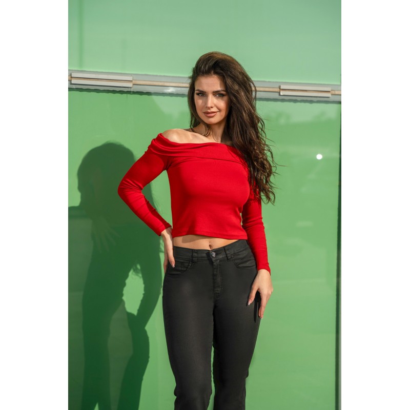 Jeans Flare Eco cuero 3897