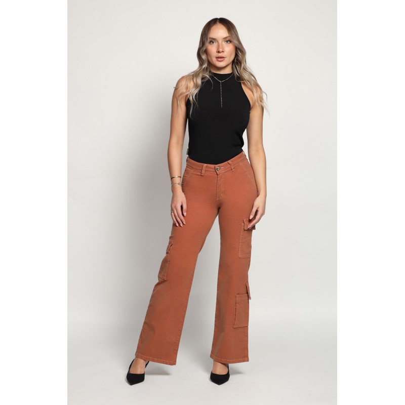 Jeans Palazzo Cargo 3846-71 otoño invierno