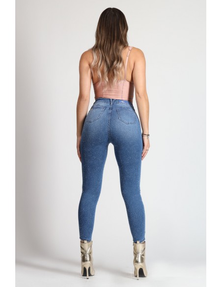 Jeans efecto glitter skinny Ágatha 4015-90