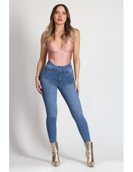 Jeans efecto glitter skinny Ágatha 4015-90