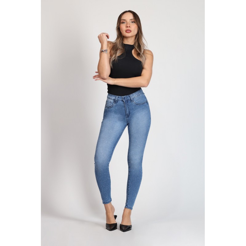 Jeans Efecto Glitter Skinny 4010-90