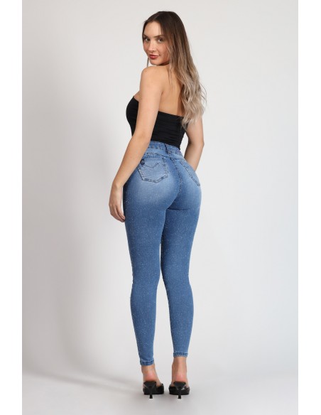 Jeans Efecto Glitter Skinny 4010-90