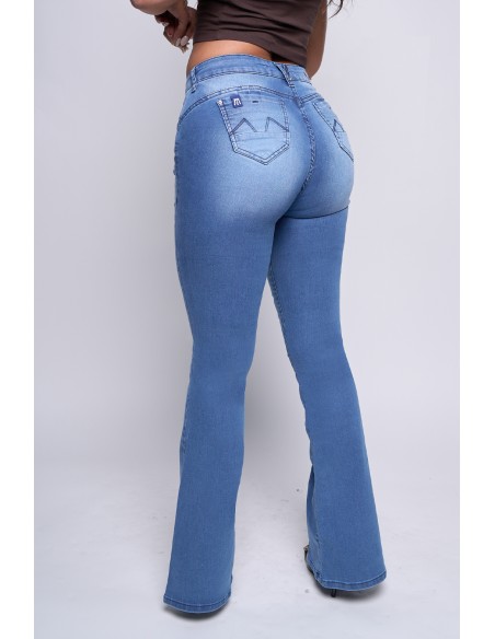 Jeans Flare efecto faja 4044