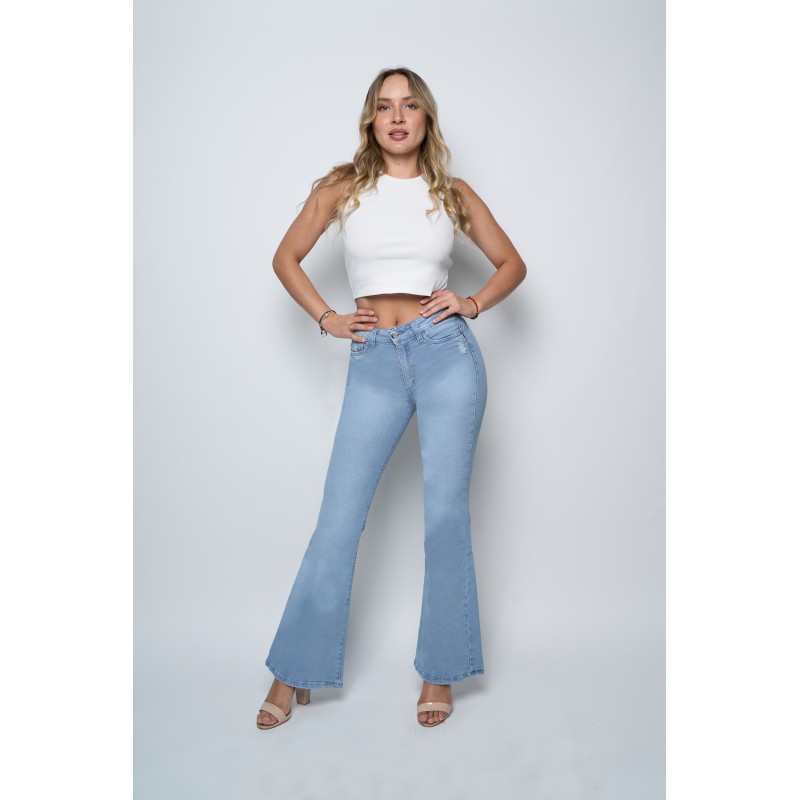 JEANS FLARE (Efecto Glitter) 4029-90