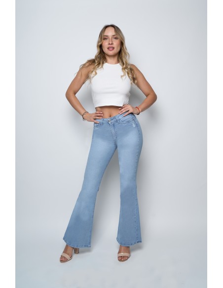 JEANS FLARE (Efecto Glitter) 4029-90