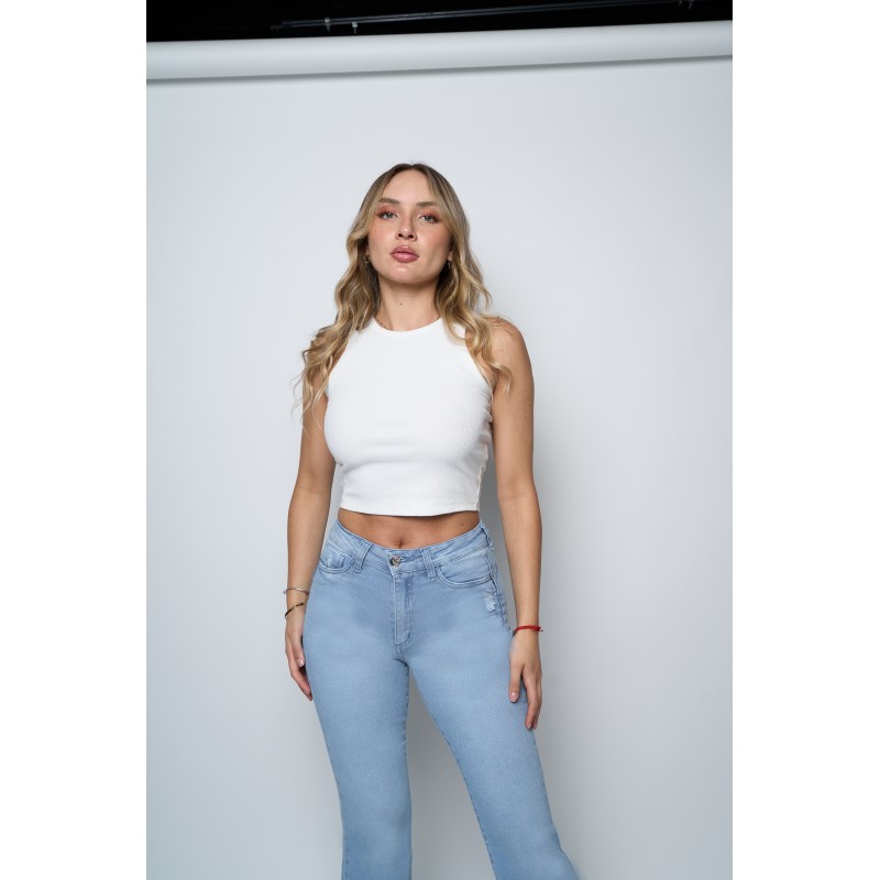 JEANS FLARE (Efecto Glitter) 4029-90