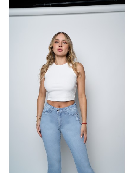 JEANS FLARE (Efecto Glitter) 4029-90