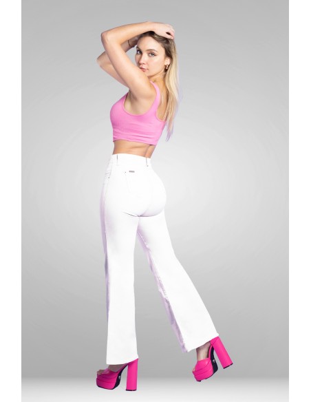 JEANS PALAZZO BLCO 4185