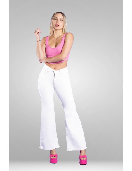 JEANS PALAZZO BLCO 4185