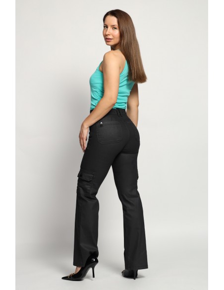 Jeans Cargo Eco cuero tachas  4251-60 otoño invierno