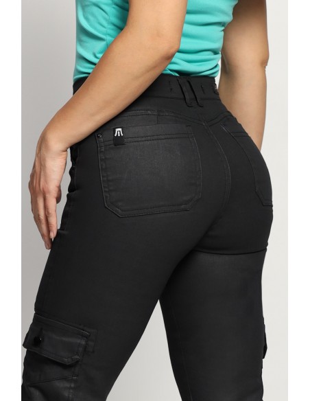 Jeans Cargo Eco cuero tachas  4251-60 otoño invierno