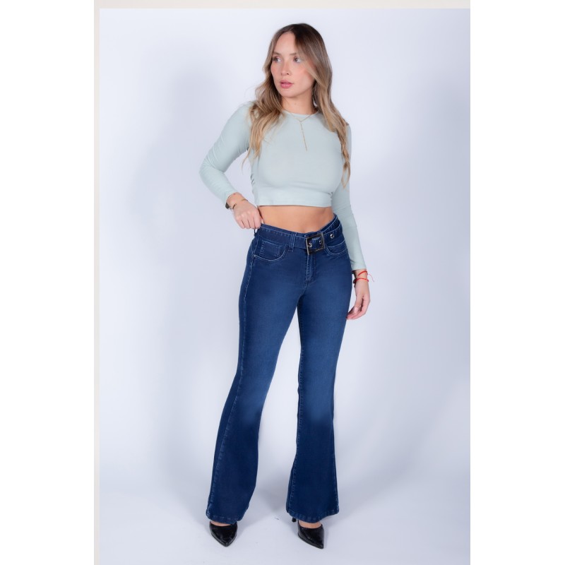 JEANS FLARE 4309 cinturón removible