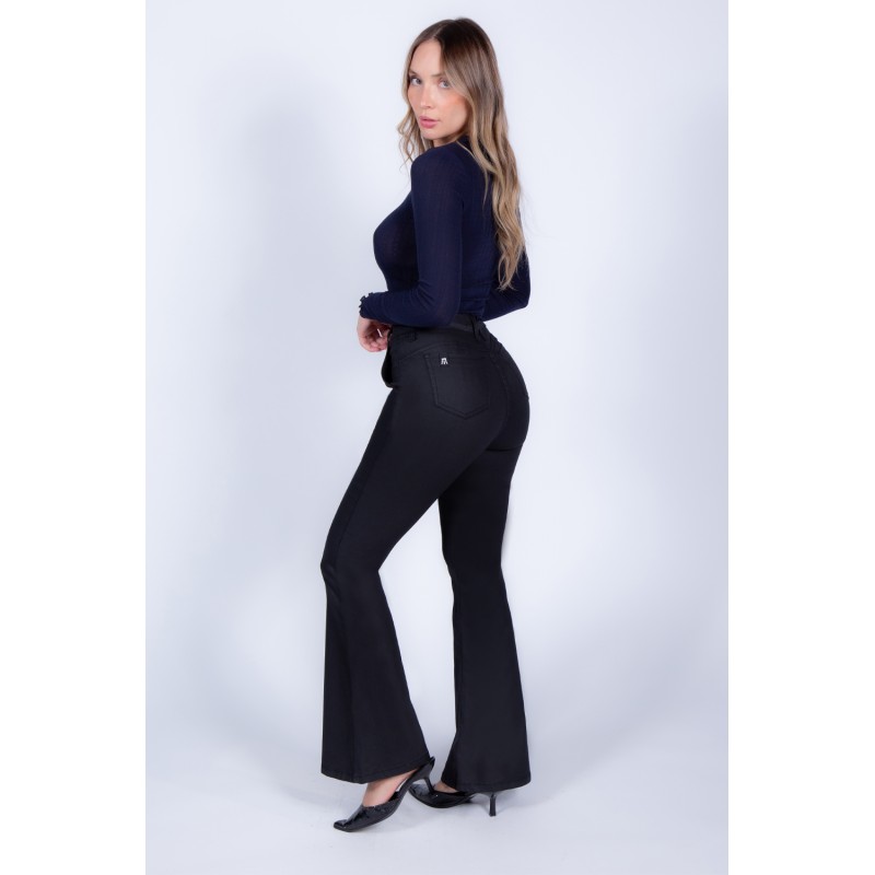 JEANS FLARE ECO CUERO 4337 2