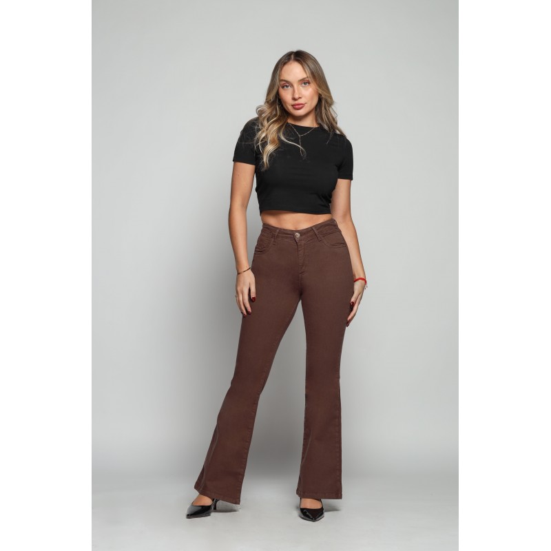 JEANS Flare chocolate 4361-04