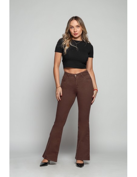 JEANS Flare chocolate 4361-04
