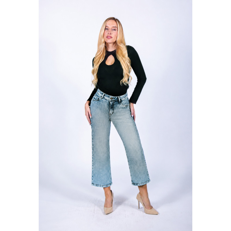 JEANS WIDE LEG CROP 4380