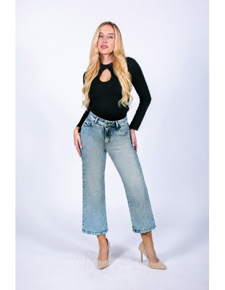 JEANS WIDE LEG CROP 4380