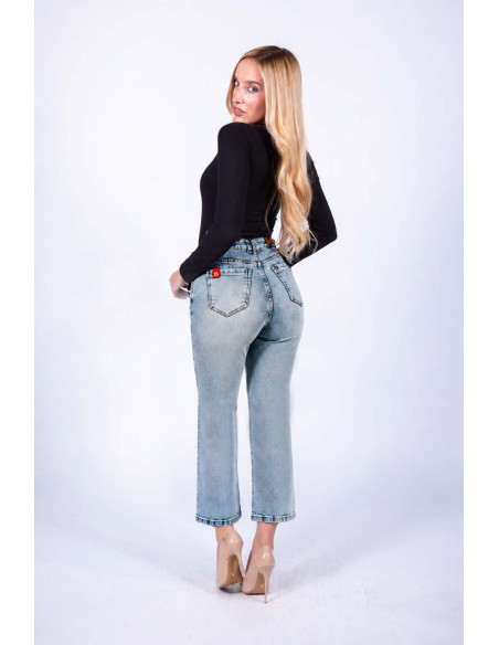JEANS WIDE LEG CROP 4380