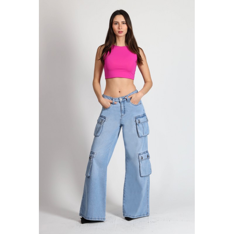 Jeans Cargo Palazzo 4036