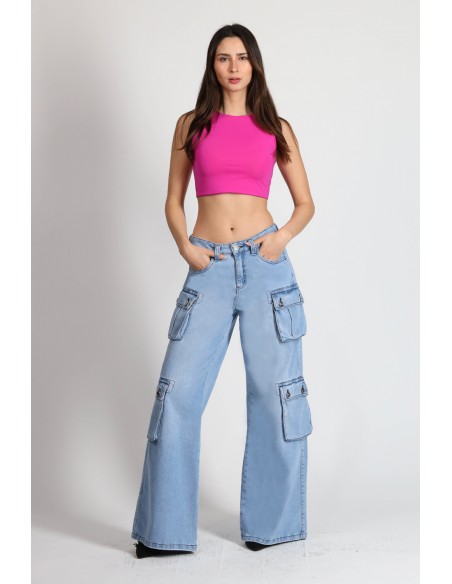 Jeans Cargo Palazzo 4036