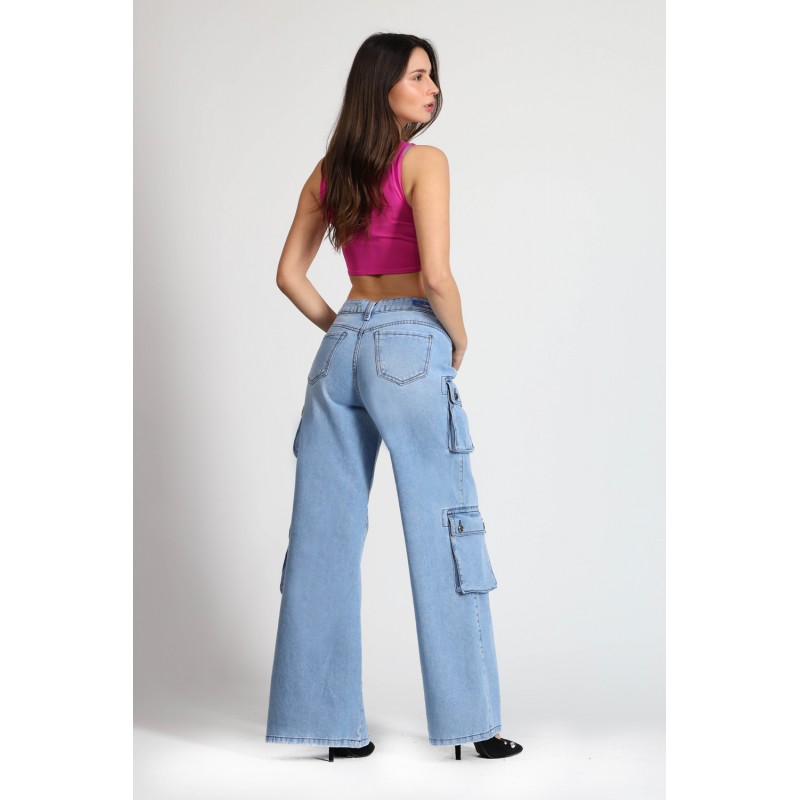 Jeans Cargo Palazzo 4036