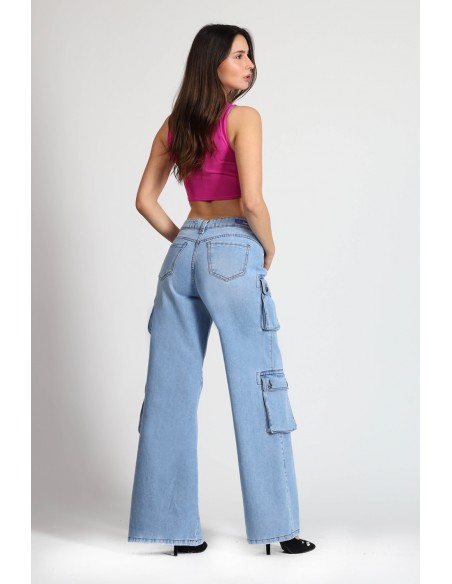 Jeans Cargo Palazzo 4036