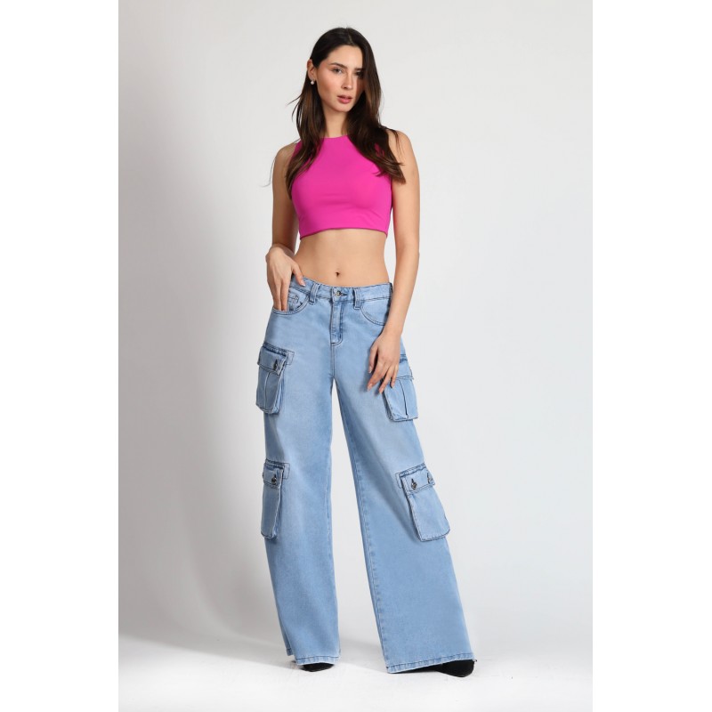 Jeans Cargo Palazzo 4036