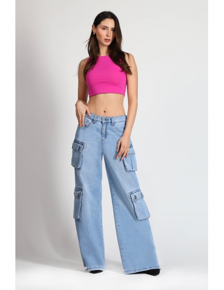 Jeans Cargo Palazzo 4036