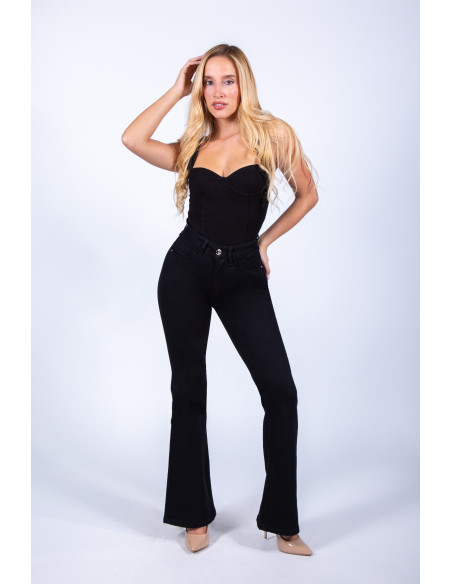 JEANS FLARE EFECTO FAJA 4355